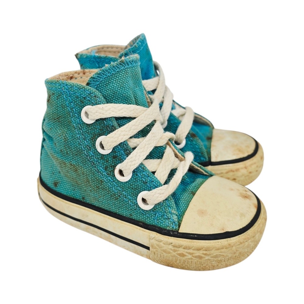 Vintage 70s 80s Converse Chuck Taylor Size 3 All Star Blue Kids‎ Made In Korea
